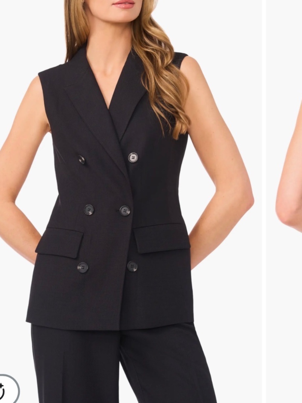Ted Baker Cadence Tailored Vest Size 0 Black NWT